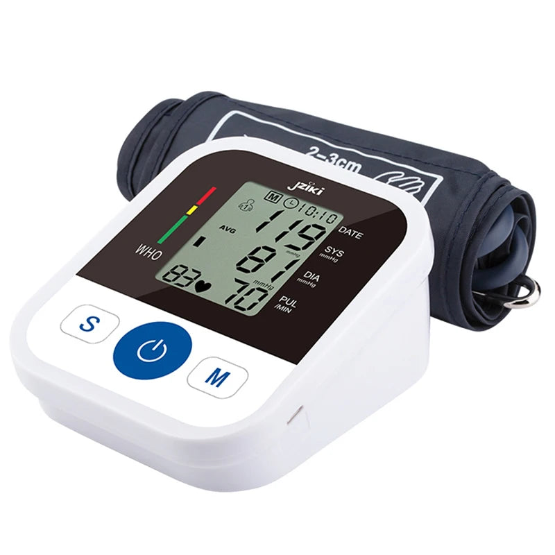 Portable Tonometer Digital Tensiometer Heart Rate Monitor Arm Blood Pressure Monitor BP Equipment Automatic Professional Medical